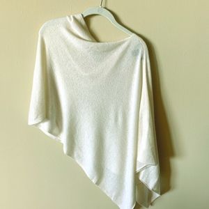 Ivory Cashmere Poncho